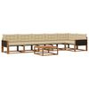 vidaXL Buiten bankenset met kussen 7 pcs Natuurlijk en Beige
