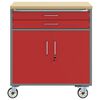 vidaXL Werk Cabinet met lade 3 pcs Zwart en Grijs 150 x 55 x 85 cm