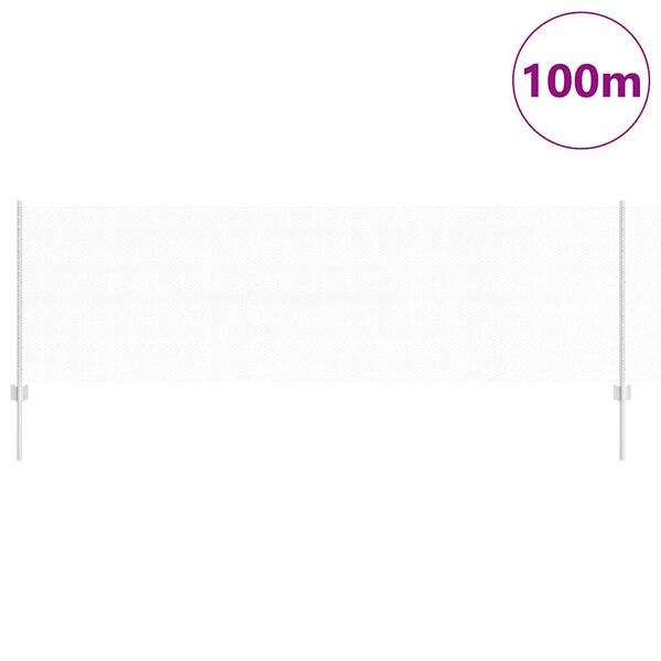 vidaXL Hek met Paal Zilver 0,8 x 100 m Staal