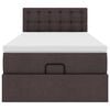 vidaXL Ottoman bed met matras en LED's 80x200cm stof donkerbruin