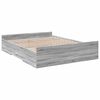 vidaXL Bedframe met lades bewerkt hout grijs sonoma eiken 150x200 cm