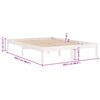 vidaXL Bedframe massief grenenhout wit 200x200 cm