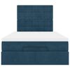 vidaXL Ottoman bed met matrassen 120x200cm fluweel donkerblauw