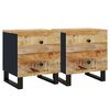 vidaXL Nachtkastjes 2 st 40x33x46 cm massief mangohout
