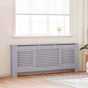 vidaXL Radiatorombouw 205 cm MDF grijs