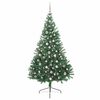 vidaXL Kunstmatig Voorverlicht Kerstboom met 300 LED Groen 240 cm PVC