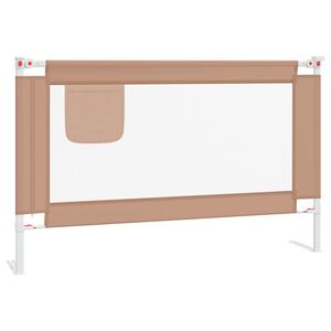 vidaXL Bedhekje peuter 120x25 cm stof taupe