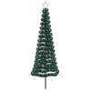 vidaXL Led-kerstboom met tinsel en grondpen EKENAS 180 cm 220 LED's