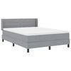 vidaXL Boxspringbed met matras Lichtgrijs 190 x 140 cm Polyester