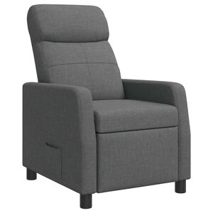 vidaXL Relaxfauteuil Donkergrijs Stof