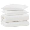 vidaXL Dekbed Set met kussen 3 pcs Wit Microfiber en Dons Feather