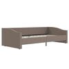 vidaXL Slaapbank met USB stof taupe 90x200 cm