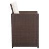 vidaXL 15-delige Tuinset met kussens poly rattan bruin