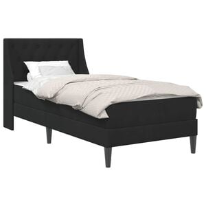 vidaXL Bedframe met matras Zwart 80 x 200 cm Fluweel