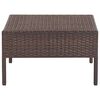 vidaXL 8-delige Loungeset met kussens poly rattan bruin