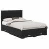vidaXL Bedframe met lade Zwart Eiken 120 x 190 cm Bewerkt hout