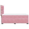 vidaXL Boxspring met matras fluweel roze 90x200 cm