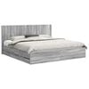 vidaXL Bedframe met opbergruimte en hoofdbord Grijs Sonoma