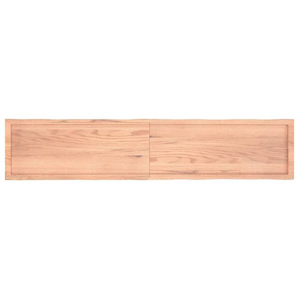 vidaXL Tafelblad natuurlijke rand 200x40x(2-6) cm eikenhout lichtbruin