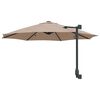 vidaXL Tuinparasol Taupe 248 x 248 x 148 cm Polyester en staal