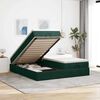 vidaXL Ottoman bed met matrassen 160x200cm fluweel donkergroen