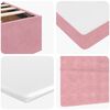 vidaXL Ottoman bed met matrassen 200x200cm fluweel roze