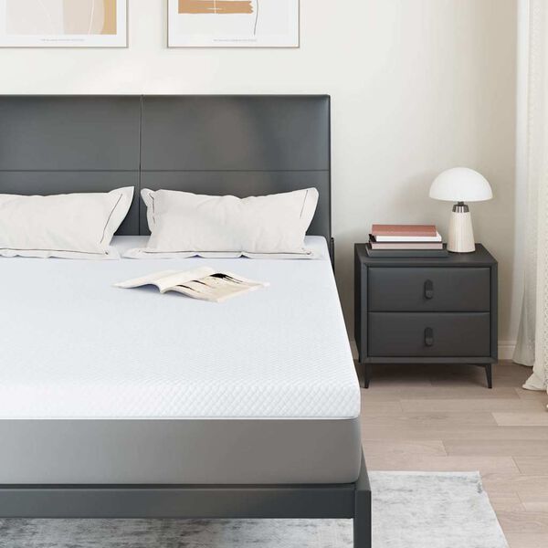 vidaXL matrastopper Wit 140 x 200 x 7 cm Jacquard Stof