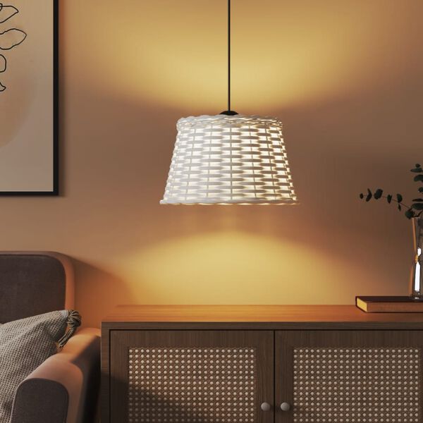 vidaXL Plafondlampenkap &Oslash;38x23 cm wicker wit