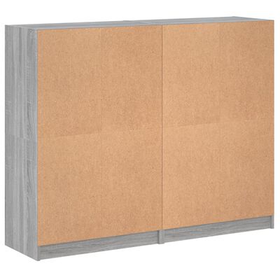 vidaXL Boekenkast met deuren 136x37x109 cm hout grijs sonoma eiken