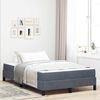 vidaXL Boxspringbed met matras Donkergrijs 120 x 190 cm Stof