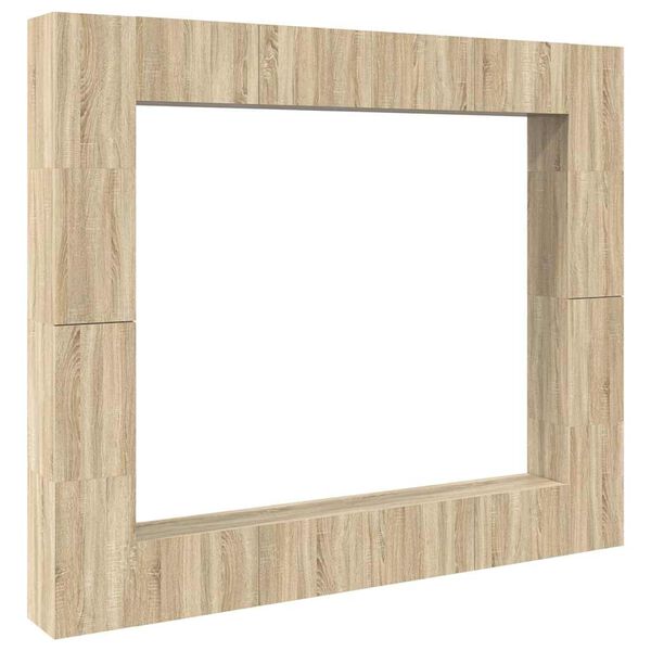 vidaXL 8-delige Tv-meubelset bewerkt hout sonoma eikenkleurig