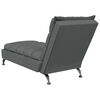 vidaXL Chaise longue met kussens stof donkergrijs