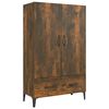 vidaXL Hoge kast 70x31x115 cm bewerkt hout gerookt eikenkleurig