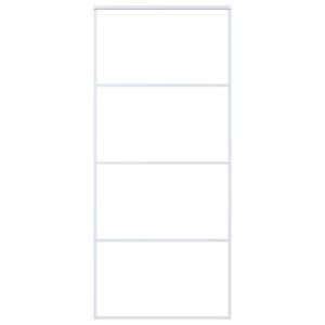 vidaXL Schuifdeur 90x205 cm mat ESG-glas en aluminium wit