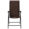 vidaXL Tuinstoelen 4 st inklapbaar poly rattan bruin