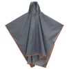 vidaXL Regenponcho met capuchon 2-in-1 ontwerp 223x145 cm grijs oranje