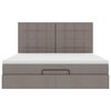 vidaXL Ottoman bed met matras 180x200cm stof taupe