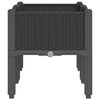 vidaXL Plantenbak met poten 80x40x42 cm polypropeen zwart
