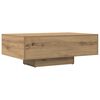 vidaXL Salontafel 85x55x31 cm bewerkt hout artisanaal eikenkleurig