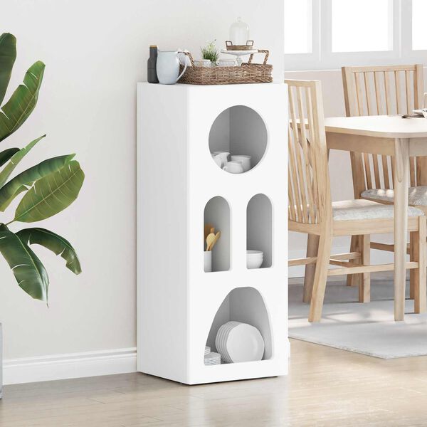 vidaXL Dressoir Wit 40 x 35 x 100,5 cm Bewerkt hout