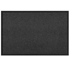 vidaXL Deurmat Antraciet 60 x 40 x 1.2 cm Teddy Stof