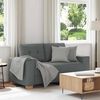 vidaXL Loveseat bank 120 cm stof donkergrijs
