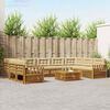vidaXL Sofa-Sets 10 pcs Natuurlijk en Beige Massief Acaciahout
