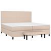 vidaXL Boxspring met matras kunstleer cappuccinokleurig 200x200 cm