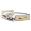 vidaXL Bedframe met lade bewerkt hout sonoma eikenkleurig 90x190 cm