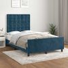vidaXL Bedframe zonder matras 120x200 cm fluweel donkerblauw