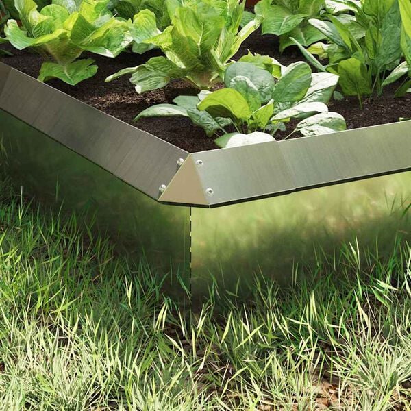 vidaXL Slakkenhekken 8 pcs Zilver Gegalvaniseerd staal