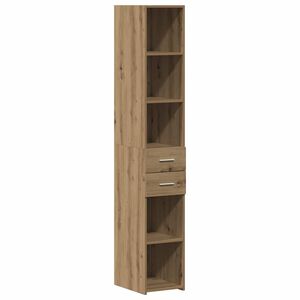 vidaXL Boekenkast met lade Artisan Eiken 30 x 42.4 x 185.2 cm
