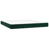 vidaXL Boxspring met matras en LED fluweel donkergroen 180x200 cm