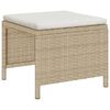 vidaXL Tuinbankenset met kussen 6 pcs Beige en Cr&egrave;me poly rattan